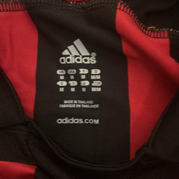 Adidas AC Milan Red Black Jersey Iconic Stripes - Picture 3 of 4